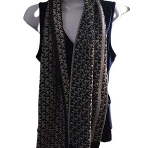 Gray Patterned Scarf Michael Kors
